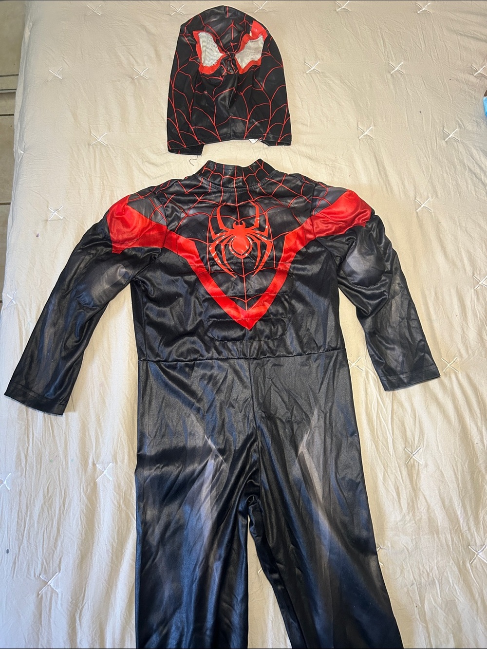 Disney Black and Red Spider Hero Jumpsuit with Mask